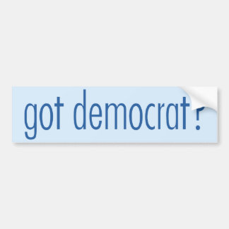 Democratische Bumpersticker. Bumpersticker