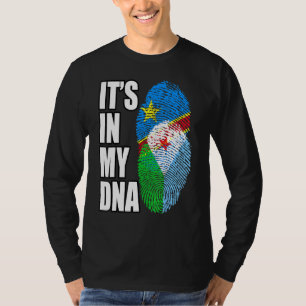 Democratische Congolese en Djiboutian Mix DNA Flag T-shirt