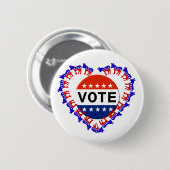 Democratische Donkey - Stemuitslag Button (Voorkant /achterkant)
