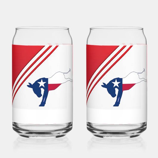 Democratische ezel kan glas (Voorkant)