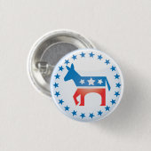 Democratische Ezel Knop Ronde Button 3,2 Cm (Voorkant /achterkant)