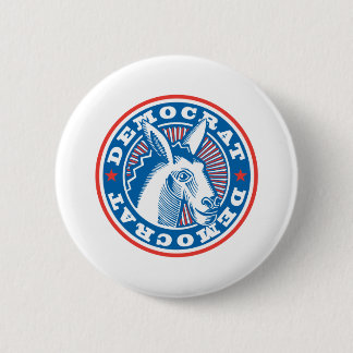 democratische ezel ronde button 5,7 cm