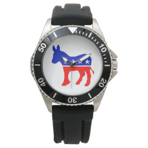 Democratische Partij Politiek Embleem (Donkey) Horloge