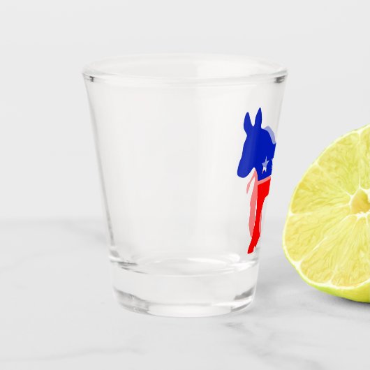 Democratische Partij Politiek Embleem (Donkey) Shot Glas (Links)