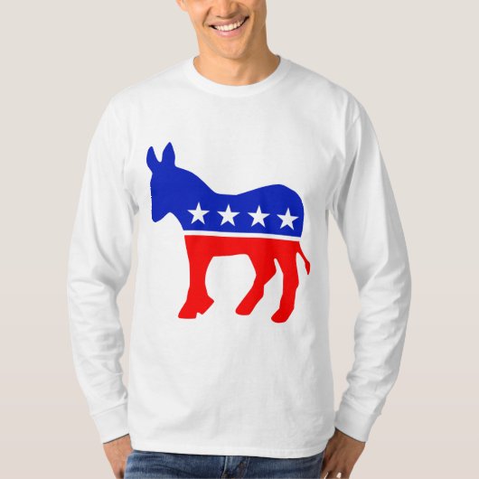 Democratische Partij Politiek Embleem (Donkey) T-shirt (Voorkant)