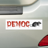 DEMOCRATISCHE RATTEN BUMPERSTICKER (Op auto)