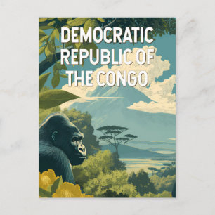 Democratische Republiek Congo Illustratie Briefkaart