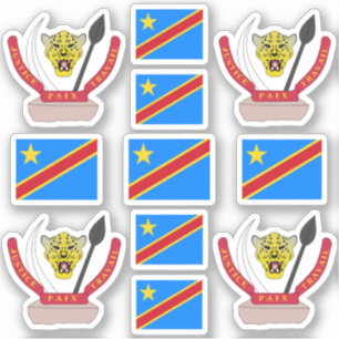 Democratische Republiek Congo - nationale symbolen Sticker