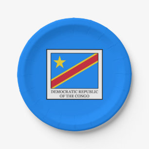 Democratische Republiek Congo Papieren Bordje