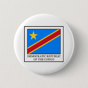Democratische Republiek Congo Ronde Button 5,7 Cm