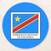 Democratische Republiek Congo Ronde Kartonnen Onderzetter (Voorkant)
