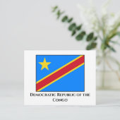 Democratische Republiek Congo Vlag Briefkaart (Staand voorkant)