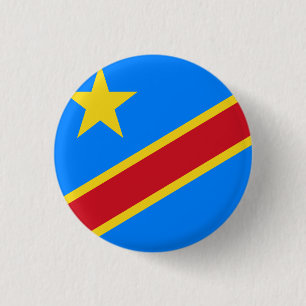 Democratische Republiek Congo Vlag Ronde Button 3,2 Cm