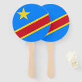 Democratische Republiek Congo vlag Set van fans Handwaaier (Voorkant en achterkant)