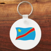 Democratische Republiek Congo Vlag Sleutelhanger (Voorkant)