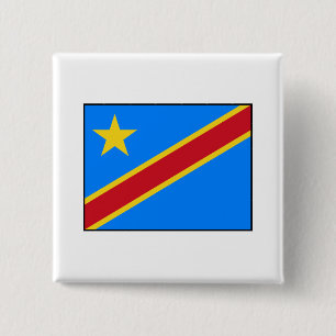 Democratische Republiek Congo Vlag Vierkante Button 5,1 Cm