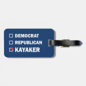 Democratische Republikein Kayaker Bagagelabel (Achterkant horizontaal)