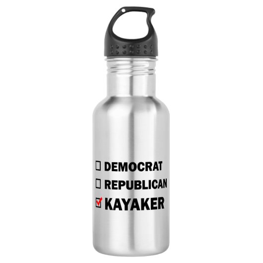 Democratische Republikein Kayaker Waterfles (Voorkant)