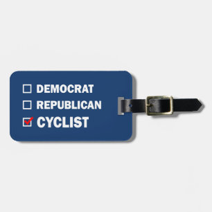 Democratische Republikeinse fietser Bagagelabel