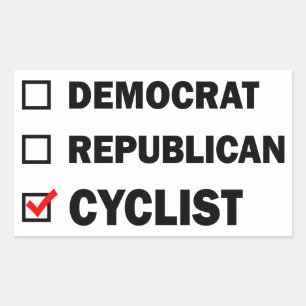 Democratische Republikeinse fietser Rechthoekige Sticker