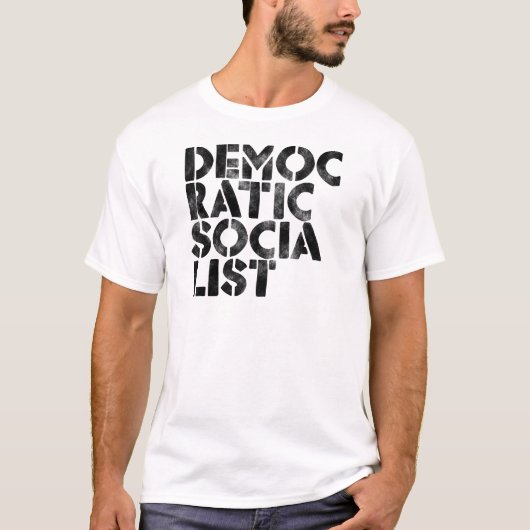 Democratische socialist t-shirt (Voorkant)