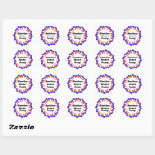 Democratische verkiezingswaarnemingspartij ronde sticker (Vel)