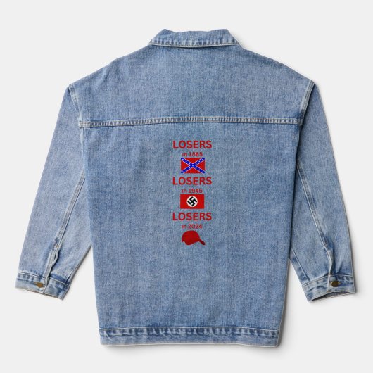 Democratische verliezer van het Rode pet Republike Denim Jacket (Achterkant)