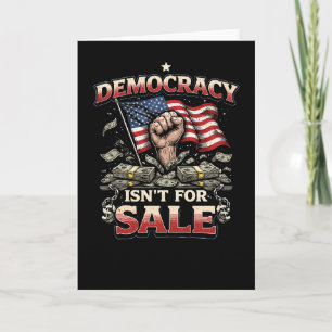 Democratische Waarden Niet Te Koop Feestdagen Kaart