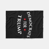 Democrats For Trump Walk Away Liberal Party Red Wa Fleece Deken (Voorkant (Horizontaal))