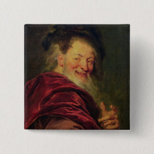Democritus 1692 vierkante button 5,1 cm