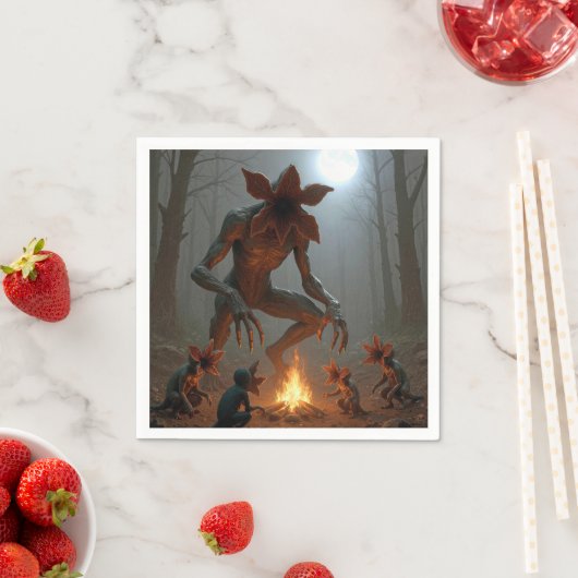 Demogorgon Creatures Around a Campfire Servet (Insitu)
