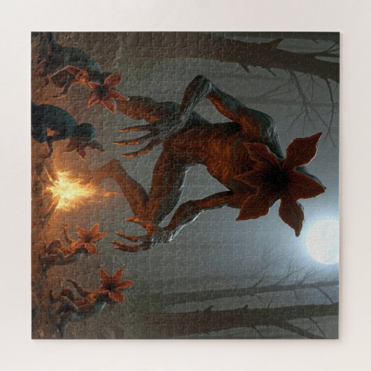 Demogorgon Creatures Gathering Around a Campfire Legpuzzel (Horizontaal)
