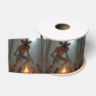 Demogorgon-wezens rond een kampvuur grosgrain lint