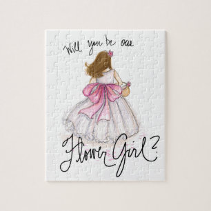 Demoiselle de honneur ? Fille de brune de puzzle