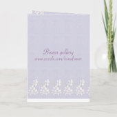 Demoiselle d'honneur. Carte de fleur d'orchidée (Dos)