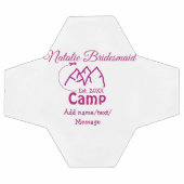 Demoiselle d'honneur de camp rose ajouter nom date (Plat)