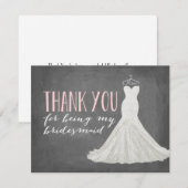 Demoiselle d'honneur du Merci | de demoiselle (Devant / Derrière)