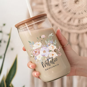 Demoiselle d'honneur Florale Aquarelle Lavande Bei