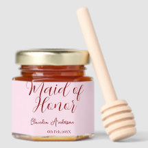 Demoiselle d'honneur mauve nom date rose pastel ma