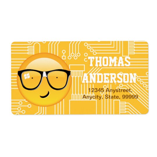D'Emoji technicien ID229 totalement Étiquette D'expédition