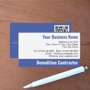 Demolitie-contractant QR Code-Visitekaartje Visitekaartje