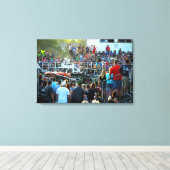 Demolition Derby op de provinciale beurs Canvas Afdruk (Insitu (Houten vloer))