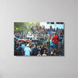 Demolition Derby op de provinciale beurs Canvas Afdruk