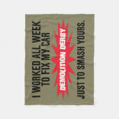 Demolition Derby Smash Your Car Fleece Deken (Voorkant)