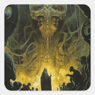 Demon Alien Underworld Vierkante Sticker