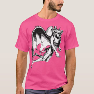 Demon als een mens met enorme vleermuisvleugels wo t-shirt