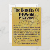 demon-bezit briefkaart (Voorkant / Achterkant)