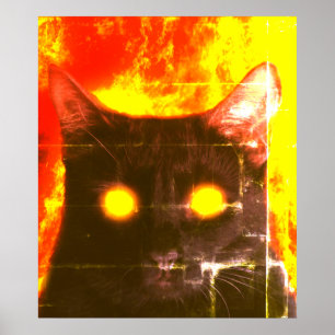 Demon cat uit de hel poster