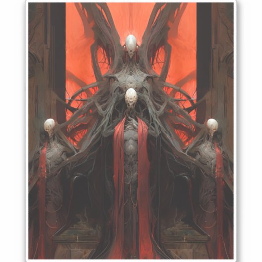 Demon Creatures Dark Fantasy Horror Sticker (Voorkant)