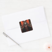 Demon Creatures Dark Fantasy Horror Vierkante Sticker (Envelop)